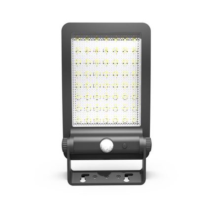 LED Соларен прожектор със сензор LED/5W/3,7V 4000K 1500 mAh IP54 черен