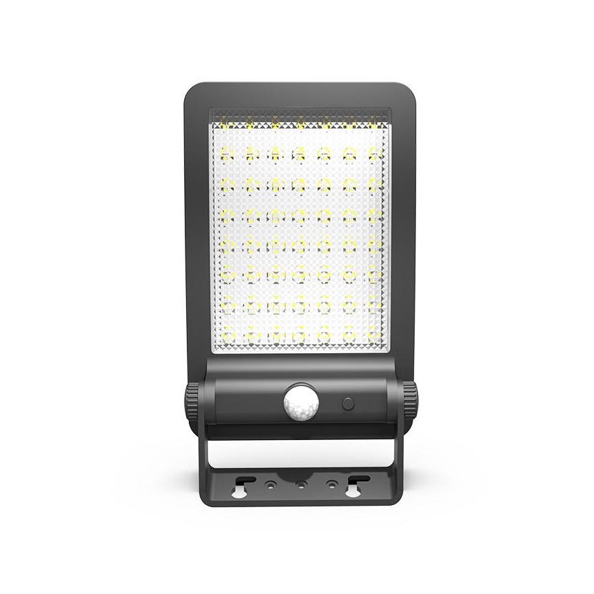 LED Соларен прожектор със сензор LED/5W/3,7V 4000K 1500 mAh IP54 черен