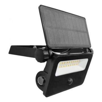 LED соларен прожектор със сензор NCS G2 LED/10W/3,7V 3000/4000/6500K IP54 1800 mAh