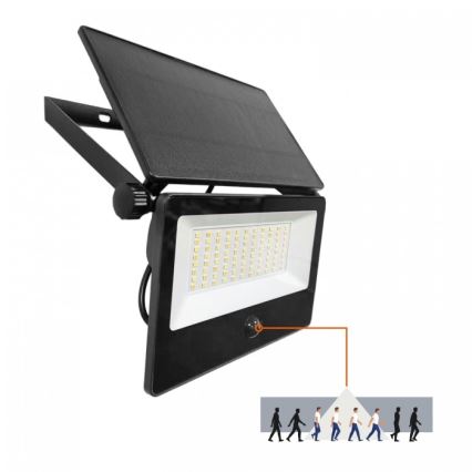 LED Соларен прожектор със сензор NCS G2 LED/30W/3,7V 3000/4000/6500K IP54 5200 mAh