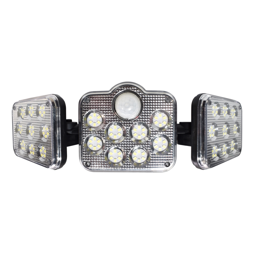 LED Соларен прожектор със сензори за движение и за здрач LED/20W/3,7V 1200 mAh IP44 + дистанционно управление