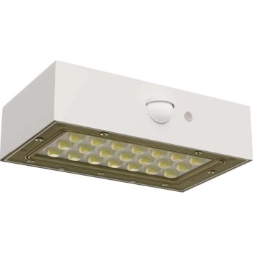 LED Соларен прожектор със сензор за движение LED/3,7V 1200mAh 4000K IP65 бял