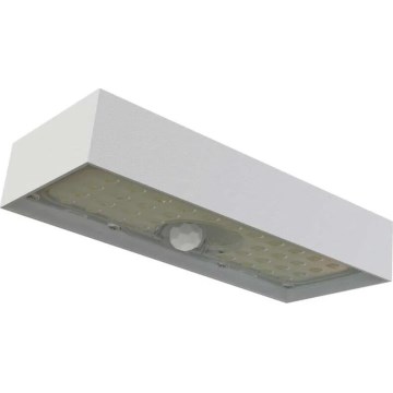 LED Соларен прожектор със сензор за движение LED/3,7V 3000mAh 4000K IP65 бял