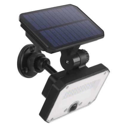 LED Соларен прожектор със сензор за движение SPILO LED/3,7V 3600mAh 3000K IP54 + дистанционно управление