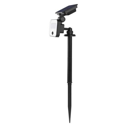 LED Соларен прожектор със сензор за движение SPILO LED/3,7V 3600mAh 3000K IP54 + дистанционно управление
