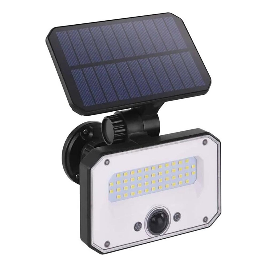 LED Соларен прожектор със сензор за движение SPILO LED/3,7V 3600mAh 3000K IP54 + дистанционно управление