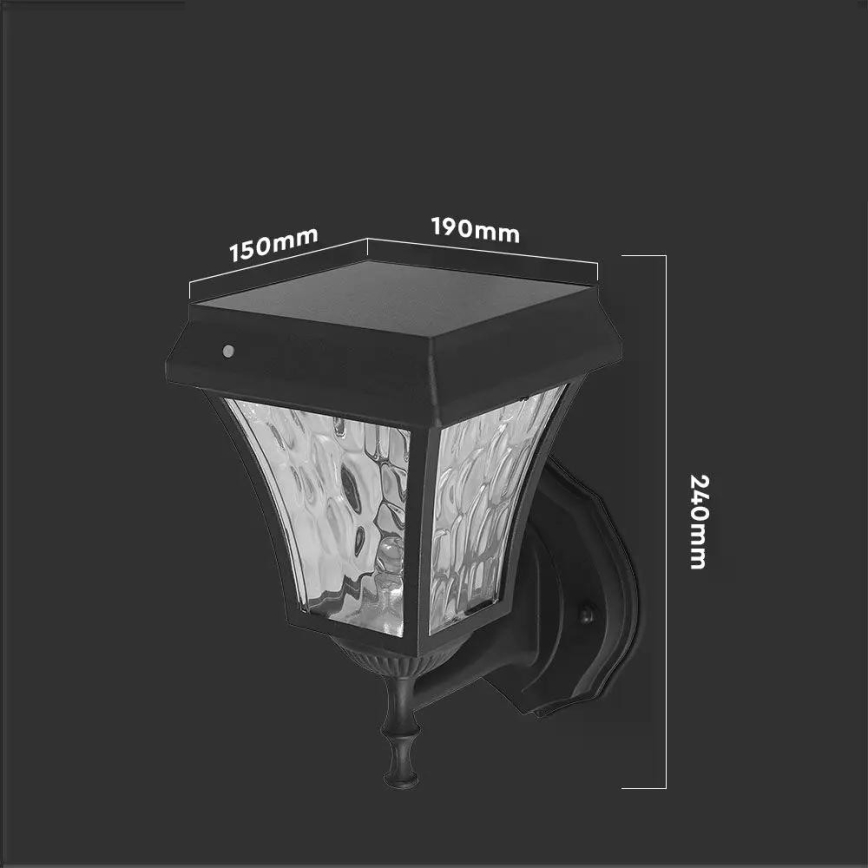 LED Соларен стена лампа 3в1 LED/2W/5,5V 3000K/6000K IP65 2200 mAh