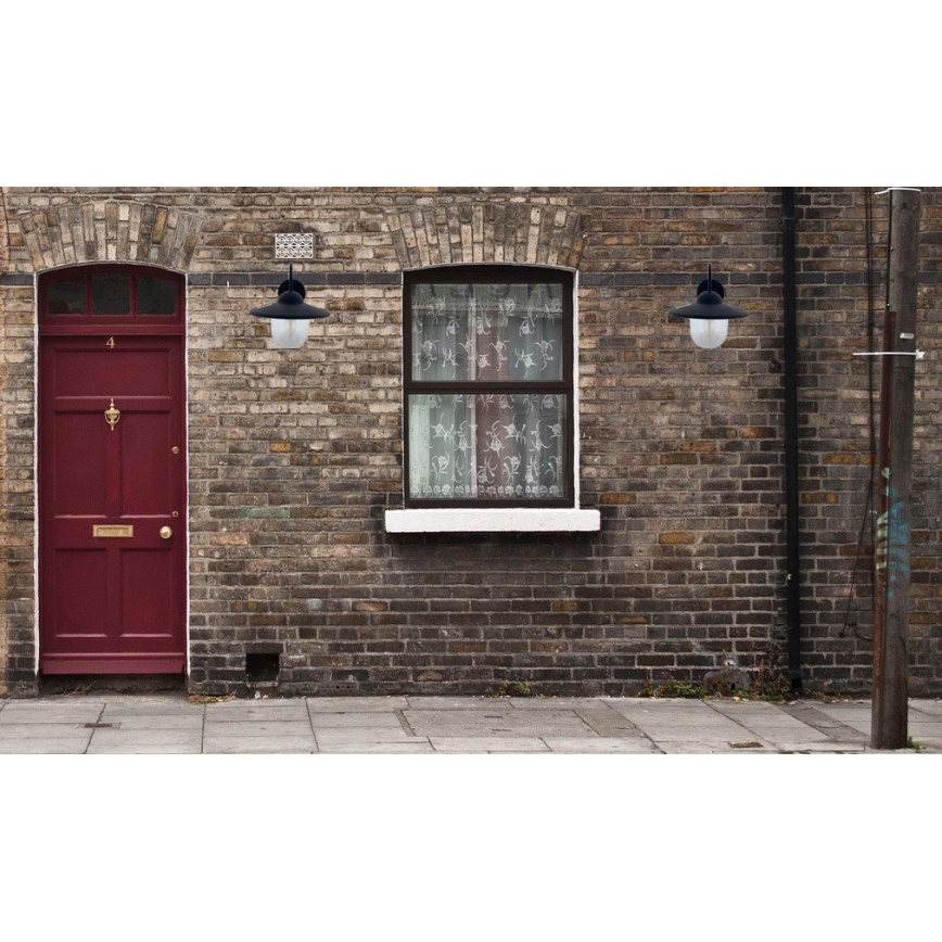 LED соларен стенен осветител LED/0,5W/1,2V 600 mAh IP44 черен