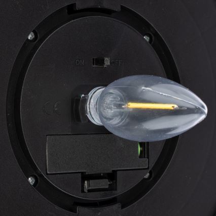 LED соларен стенен осветител LED/0,5W/1,2V 600 mAh IP44 черен