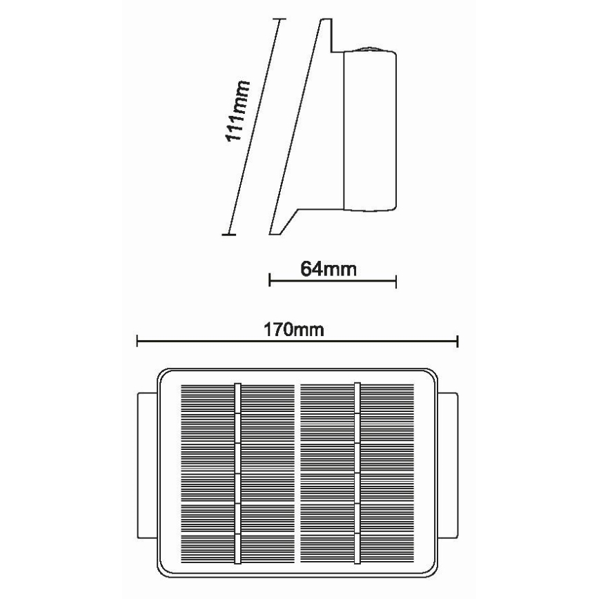 LED Соларен стенен осветител 4xLED/1,5W/3,7V 1500 mAh IP54 черен