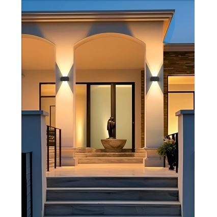 LED Соларен стенен осветител 4xLED/1,5W/3,7V 1500 mAh IP54 черен