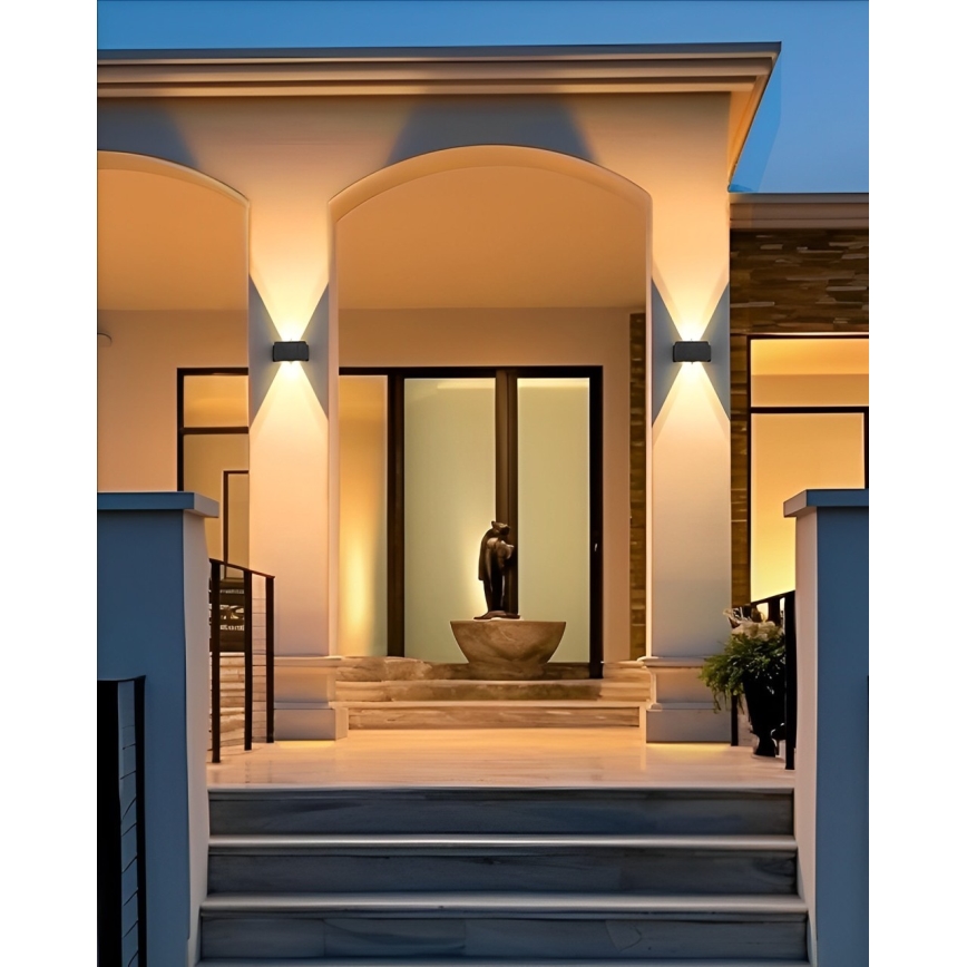 LED Соларен стенен осветител 4xLED/1,5W/3,7V 1500 mAh IP54 черен