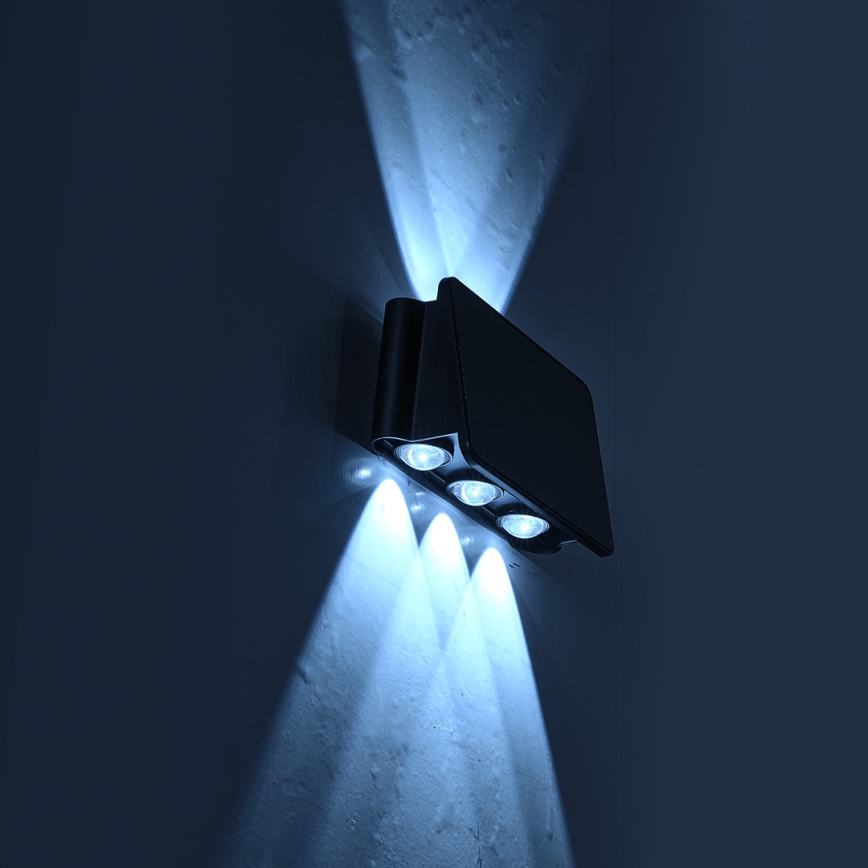 LED соларен стенен осветител ALF LED/4W/1200 mAh 6000K IP54 черен