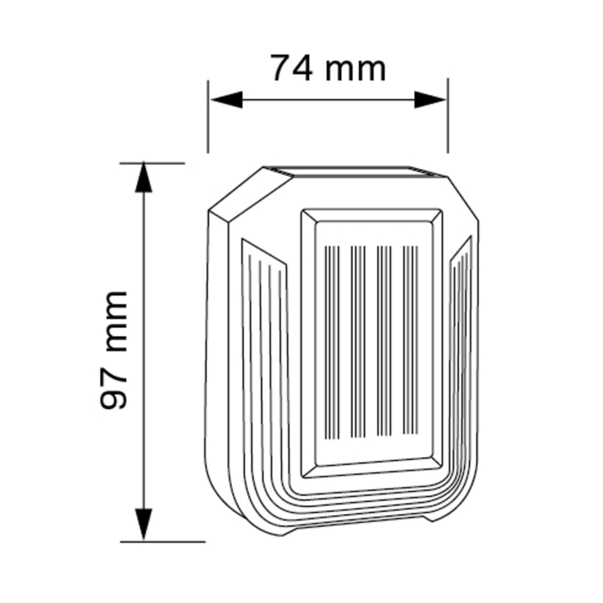 LED Соларен стенен осветител LUCE LED/1,2V 400 mAh IP44