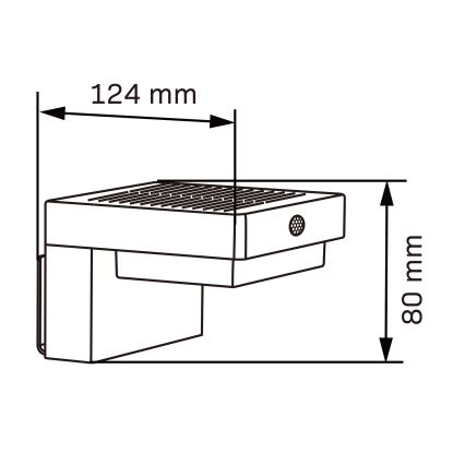 LED соларен стенен осветител с сензор MALI LED/4,5W/3,7V 2000 mAh IP44 черен