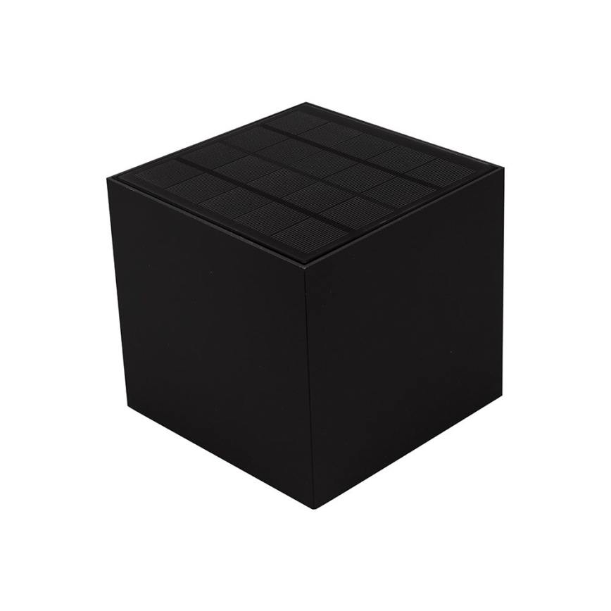 LED соларен стенен осветител с сензор LED/9W/3,7V 3000/4000/5000K 2600 mAh IP65 черен