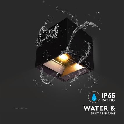 LED соларен стенен осветител с сензор LED/9W/3,7V 3000/4000/5000K 2600 mAh IP65 черен
