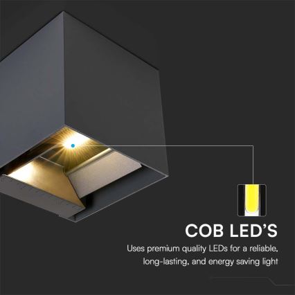 LED соларен стенен осветител с сензор LED/9W/3,7V 3000/4000/5000K 2600 mAh IP65 черен