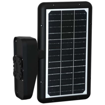 LED соларен стенен осветител с сензор LED/15W/3,2V 4000K/6000K IP65 6000 mAh черен