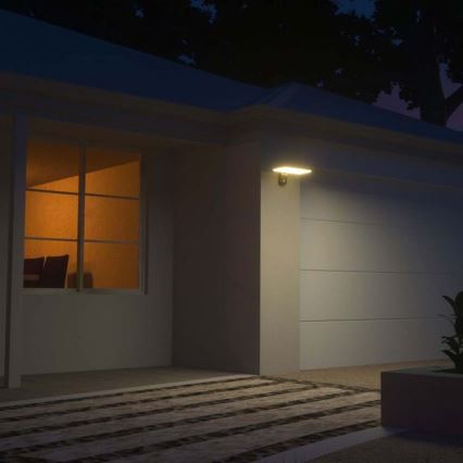 LED соларен стенен осветител с сензор LED/15W/3,2V 4000K/6000K IP65 6000 mAh черен