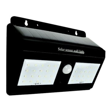 LED соларен стенен фенер с сензор LED/1,2W/3,7V 1200mAh 6500K IP65