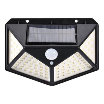 LED соларен стенен фенер с сензор LED/1W/3,7V 6500K IP44 1200 mAh