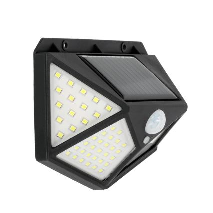 LED соларен стенен фенер с сензор LED/1W/3,7V 6500K IP44 1200 mAh