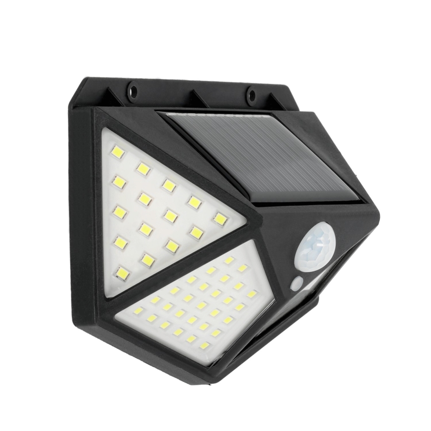 LED соларен стенен фенер с сензор LED/1W/3,7V 6500K IP44 1200 mAh