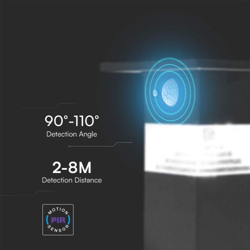 LED соларен стенен осветител с сензор LED/2,5W/3,7V IP54 3000K 2200 mAh