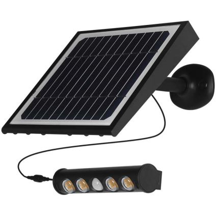 LED соларен стенен осветител с сензор LED/8W/3,7V IP65 6000K 4000 mAh