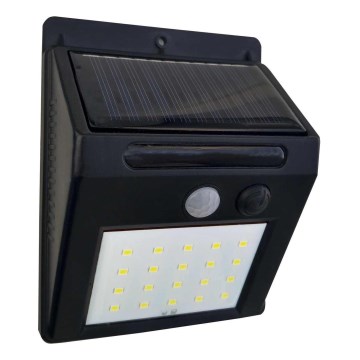 LED соларен стенен осветител с сензор LED/3W/3,7V 1200 mAh IP44