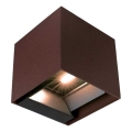 LED соларен стенен осветител с сензор LED/9W/3,7V 3000/4000/5000K 2600 mAh IP65 кафяв