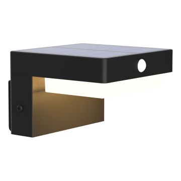 LED соларен стенен осветител с сензор MALI LED/4,5W/3,7V 2000 mAh IP44 черен