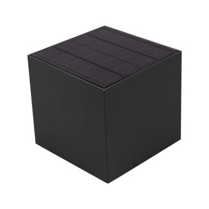 LED соларно стенно осветително тяло със сензор LED/9W/5V 3000/4000/5000K IP65 2600 mAh антрацит