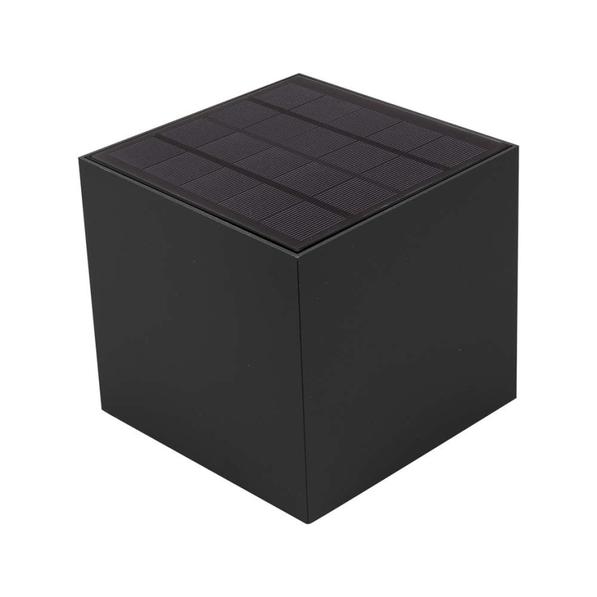 LED соларно стенно осветително тяло със сензор LED/9W/5V 3000/4000/5000K IP65 2600 mAh антрацит