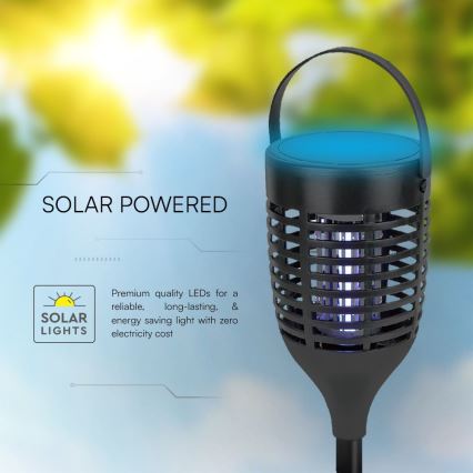 LED Соларен уред за защита от насекоми 3в1 LED/1,3W/3,7V IP24 20 мм 2200 mAh