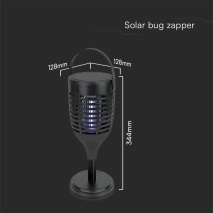 LED Соларен уред за защита от насекоми 3в1 LED/1,3W/3,7V IP24 20 мм 2200 mAh