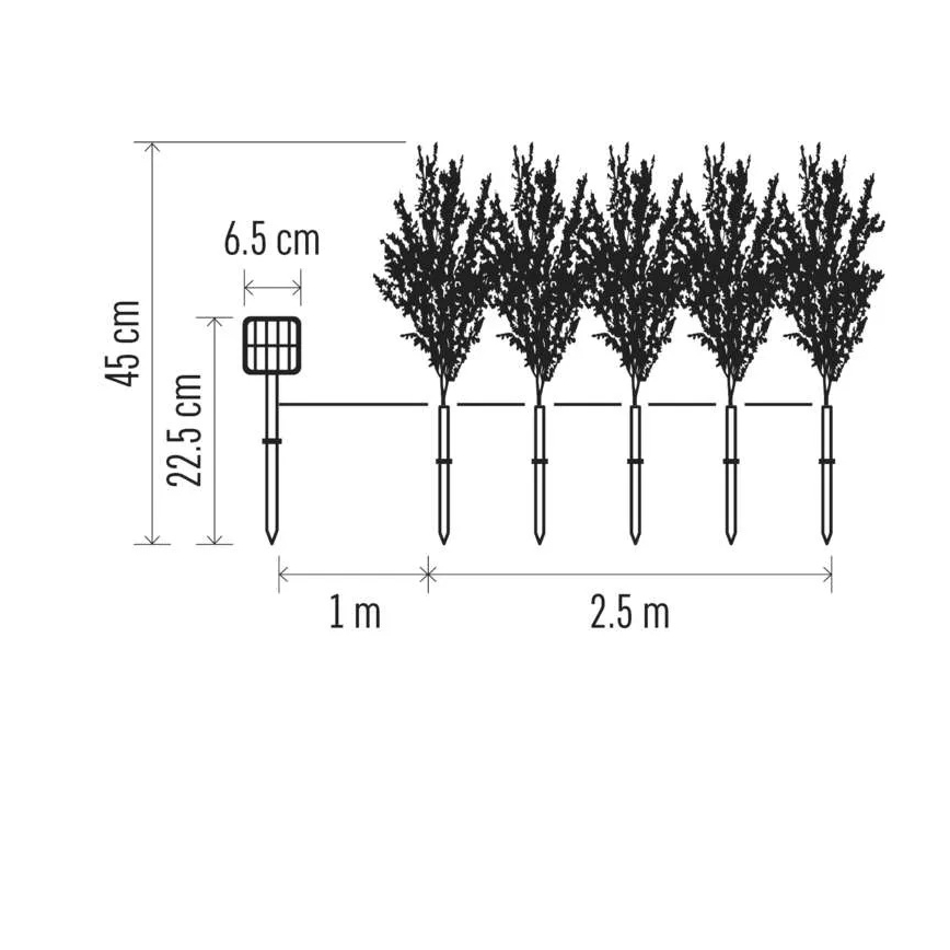 LED соларна декорация 50xLED/3W/1,2V 600 mAh IP44