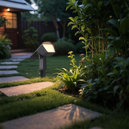 LED соларна лампа 2 в 1 LED/1,3W/3,7V 3000/4000/6400K IP65 1200 mAh