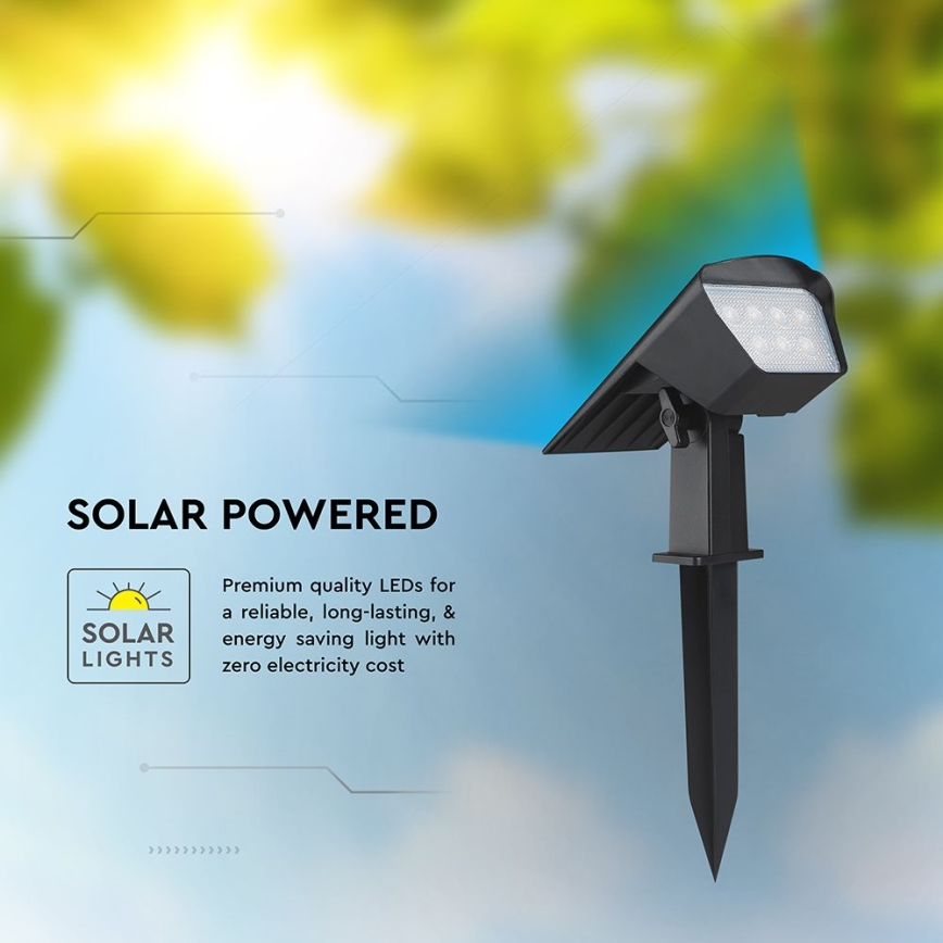 LED соларна лампа 2 в 1 LED/1,3W/3,7V 3000/4000/6400K IP65 1200 mAh