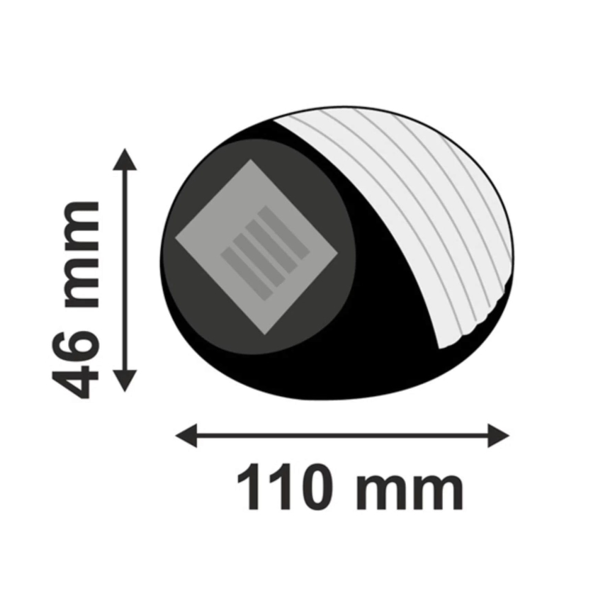 LED Соларна лампа 2xLED/0,12W/1,2V 300 mAh 6500K IP44