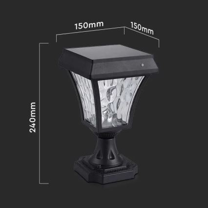 LED Соларна лампа 3в1 LED/2W/5,5V IP65