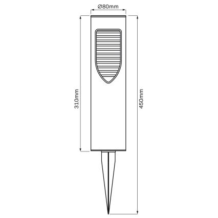 LED соларна лампа ADDIS LED/1,2V 600 mAh IP44 черна