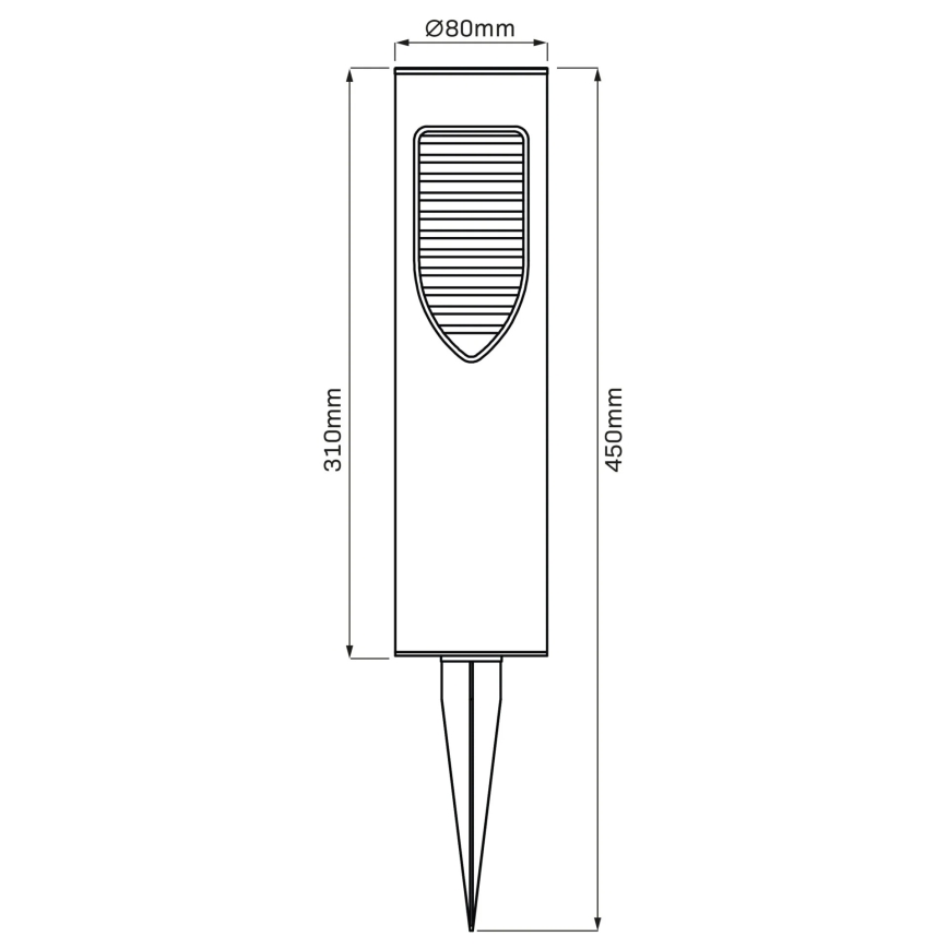 LED соларна лампа ADDIS LED/1,2V 600 mAh IP44 черна
