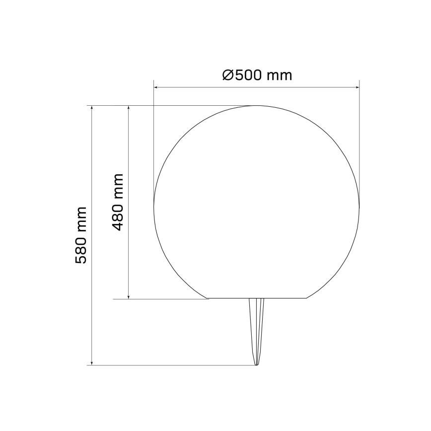 LED Соларна лампа BALL LED/3,7V 2000 mAh Ø 50 см IP65 бял
