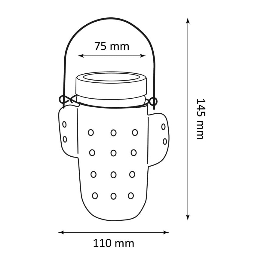 LED Соларна лампа CACTUS LED/1,2V IP44
