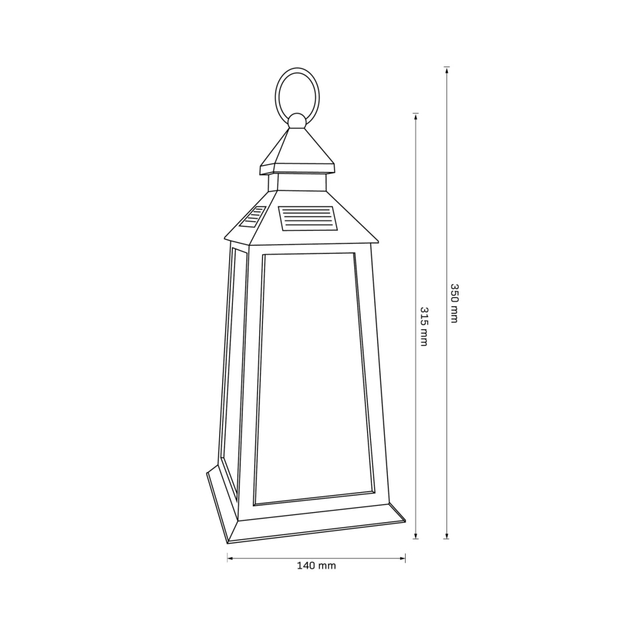 LED Соларна лампа FENIX LED/1,2V 200 mAh IP44 черен