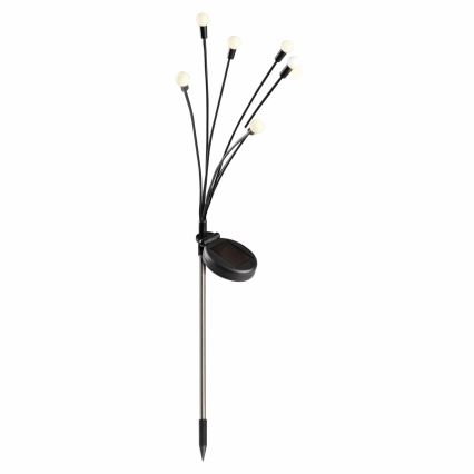 LED Соларна лампа FIORINI 6xLED/1,2V 600 mAh IP44 черен