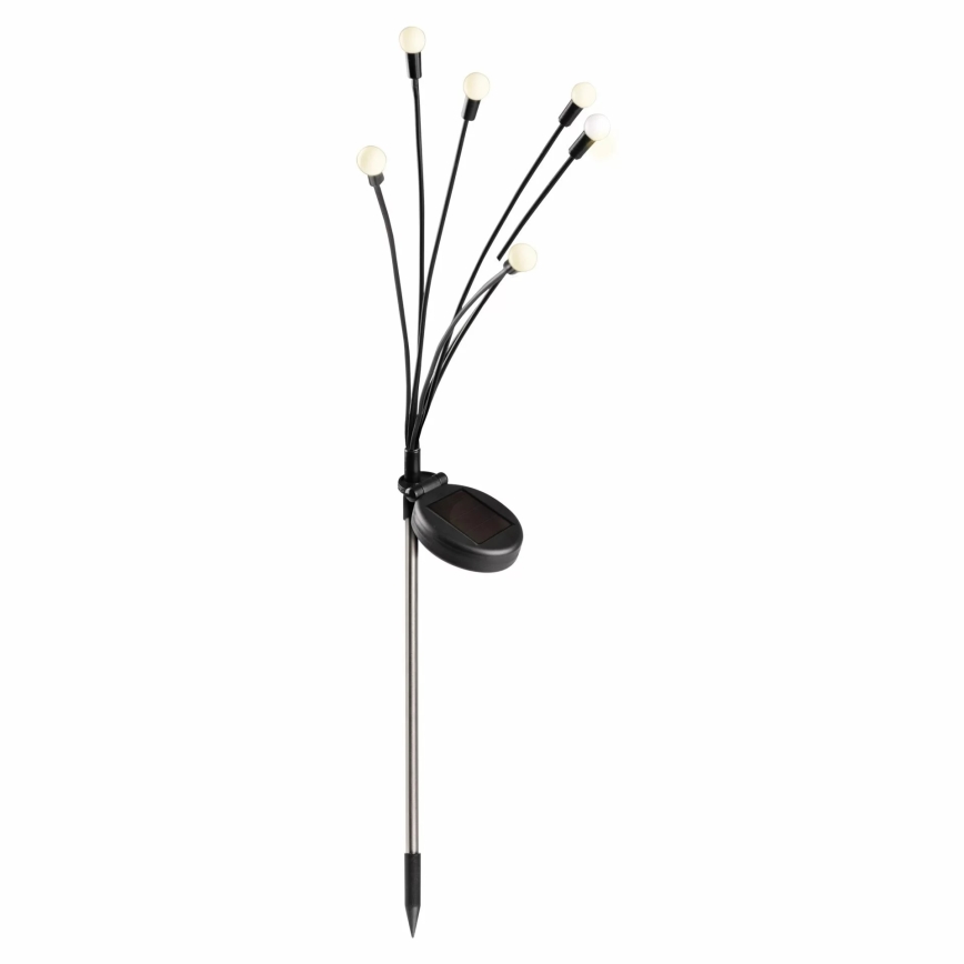 LED Соларна лампа FIORINI 6xLED/1,2V 600 mAh IP44 черен