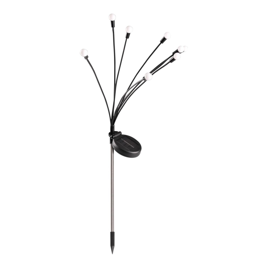 LED Соларна лампа FIORINI 8xLED/1,2V 600 mAh IP44 черен